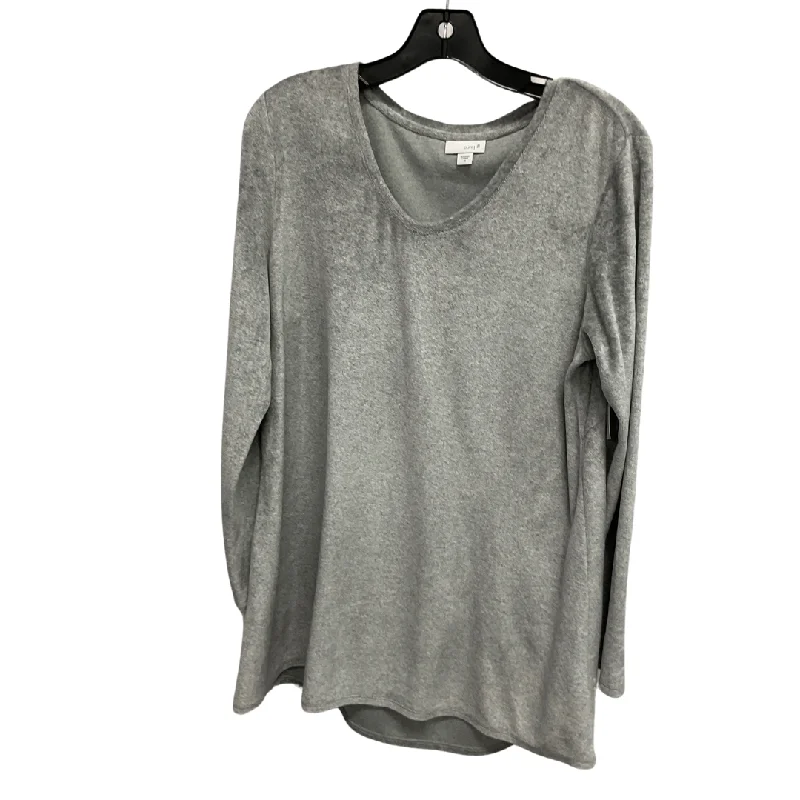 women's tops for those who love bold and vibrant colorsTop Long Sleeve By Pure Jill In Grey, Size: M