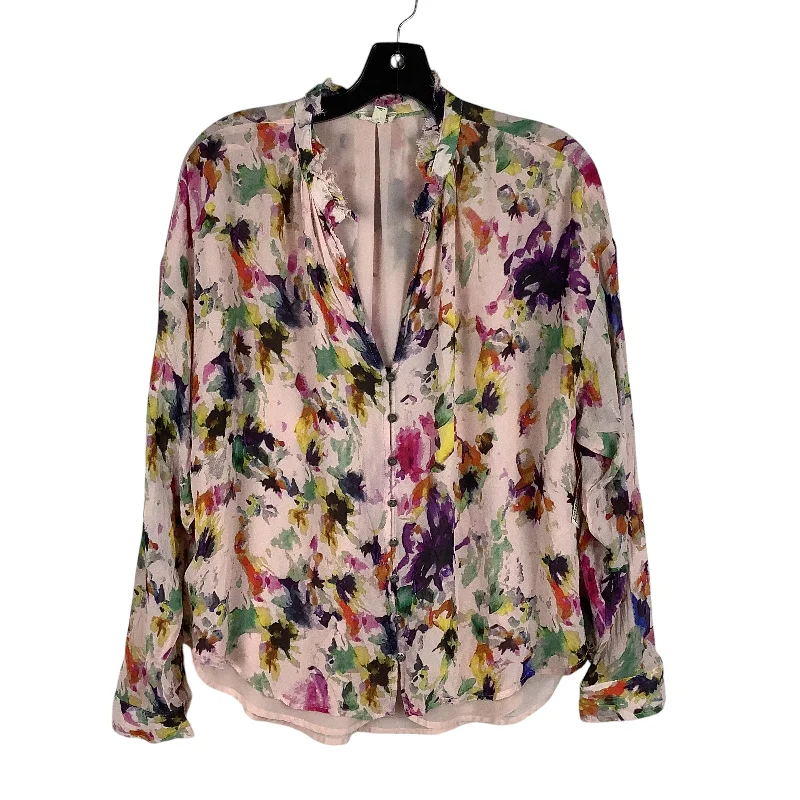 women's tops for those who want to stay on top of the latest fashion trends and wear pieces that are both stylish and on-trendTop Long Sleeve By Pilcro In Floral Print, Size: Xl