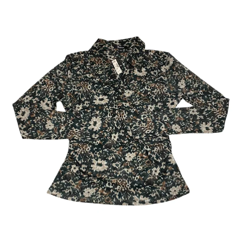 women's tops with sequin embellishmentsTop Long Sleeve By Madewell In Camouflage Print, Size: L