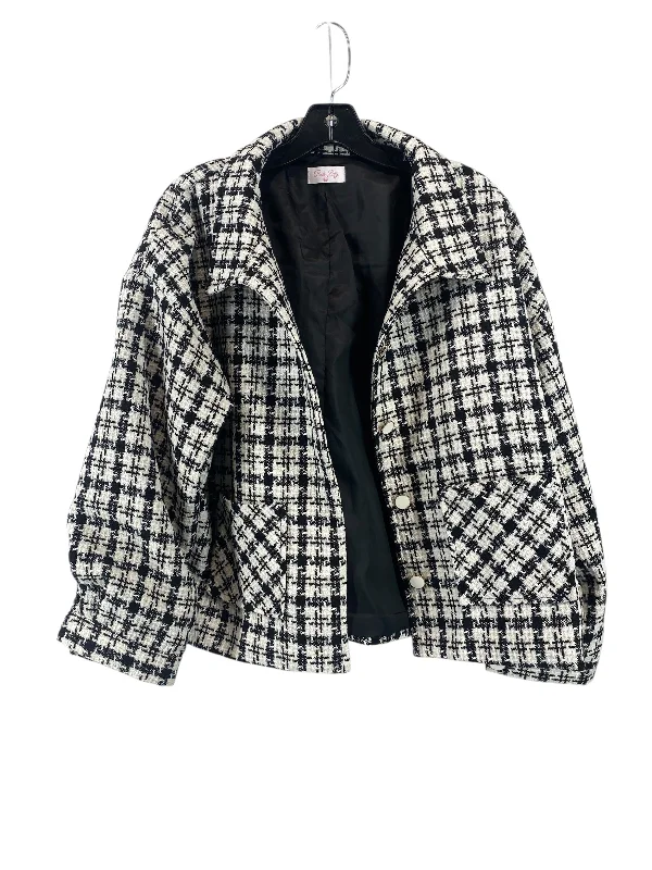 modern women's coatsBlazer By Pink Lily In Plaid Pattern, Size: Xl