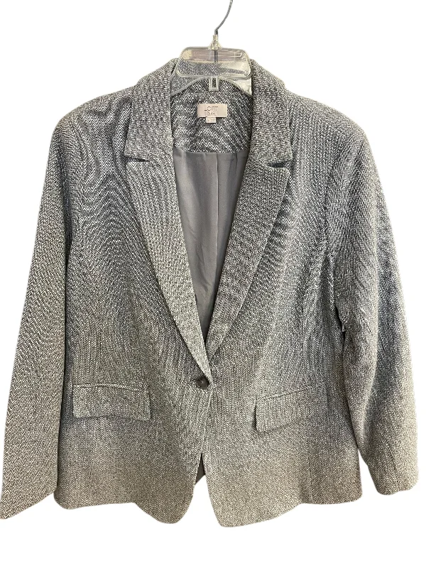 women's coats for petite womenBlazer By Loft In Grey, Size: 1x