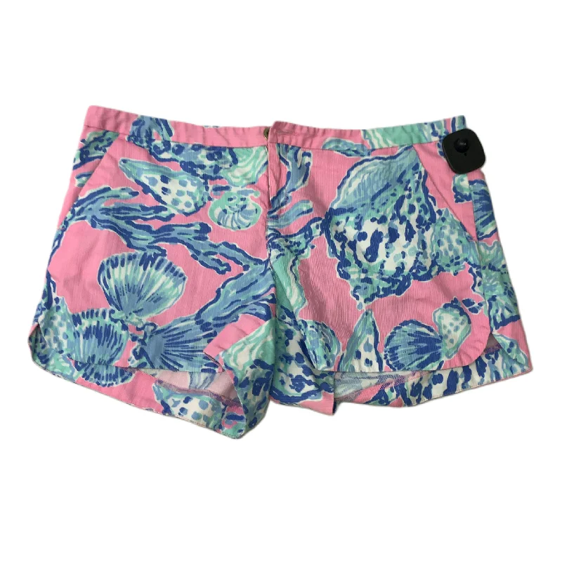 women's patched shortsBlue & Pink  Shorts Designer By Lilly Pulitzer  Size: 10