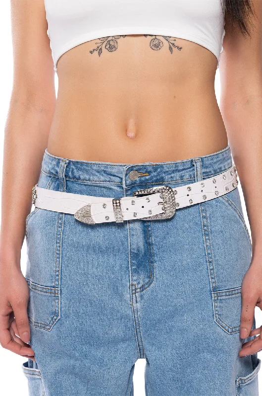 NO EFFORT RHINESTONE BELT