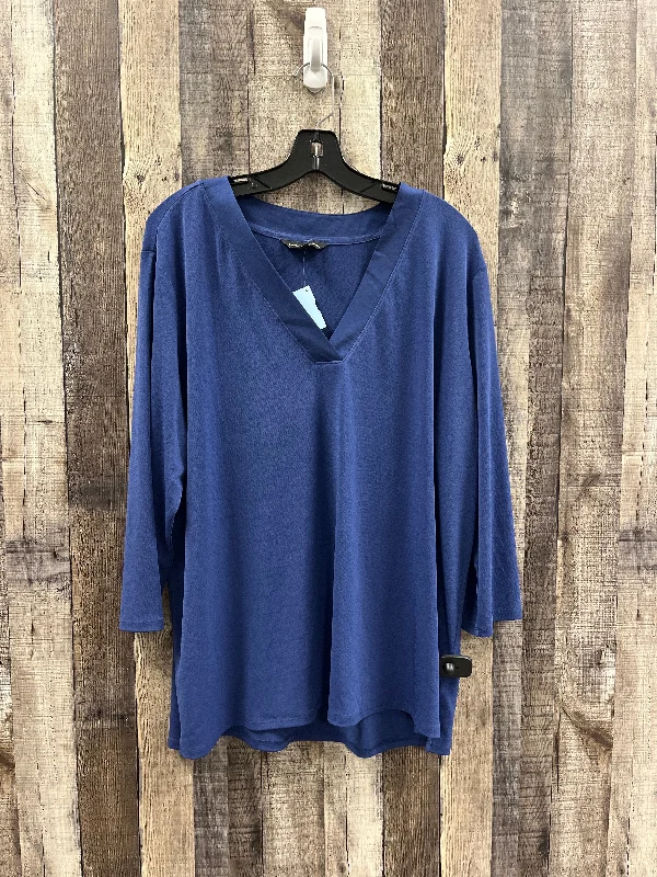 women's tops for those who want to create outfits that are both unique and memorableBlouse Long Sleeve By Banana Republic In Blue, Size: Xxl