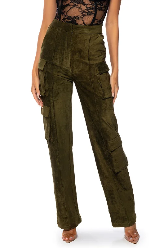 SMITH AND MILLS ENGAGED FAUX SUEDE PANT