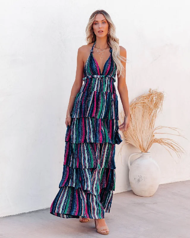 Casual Chic DressEsperanza Tiered Halter Maxi Dress