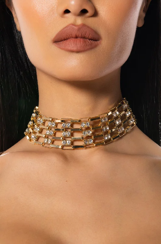 HIGH SOCIETY EMBELLISHED CHOKER