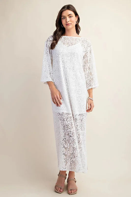 Spaghetti Strap Dress"Whitney" Layered Lace Maxi Dress