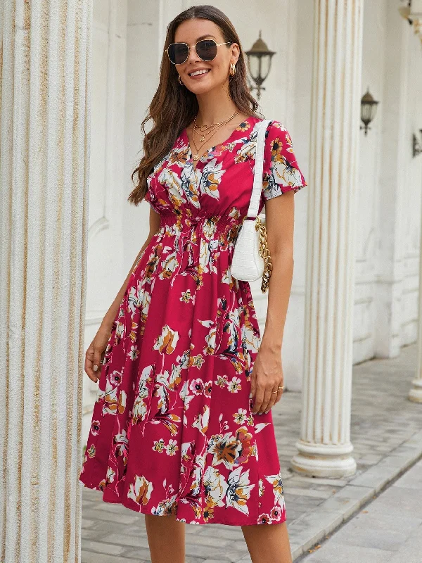 Velvet DressDynamite Floral Tiered Maxi Dress