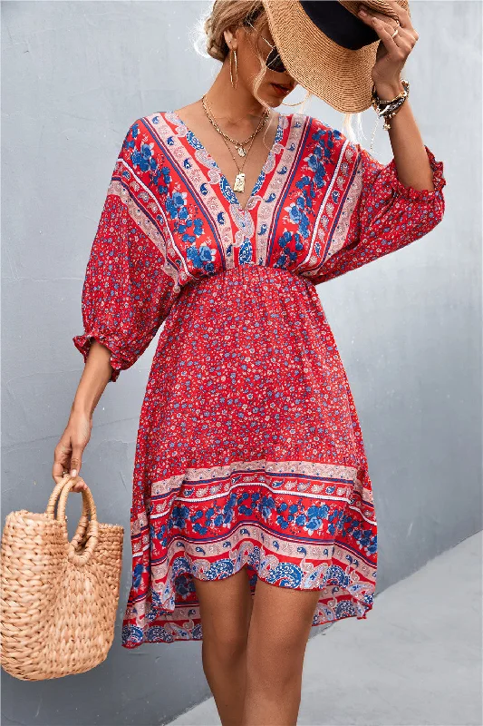 Casual DressMaximus Printed Button Down Dress