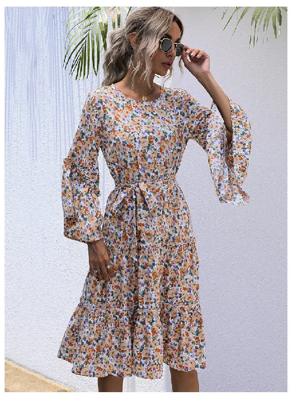 women's cotton dressesWholesome Floral Boho Maxi Dress