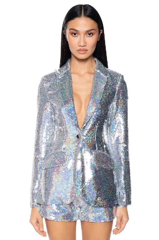 HANSEL HOLIDAY SEQUIN FITTED BLAZER