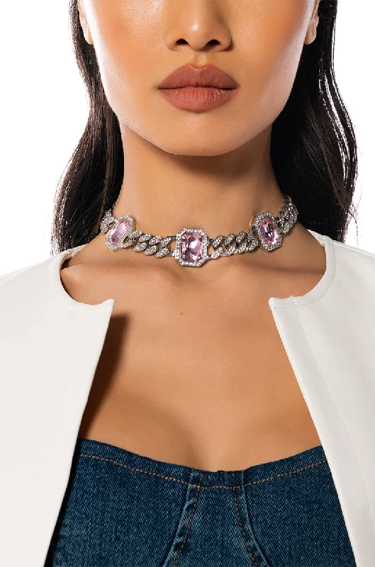 PINKIES UP EMBELLISHED CHOKER