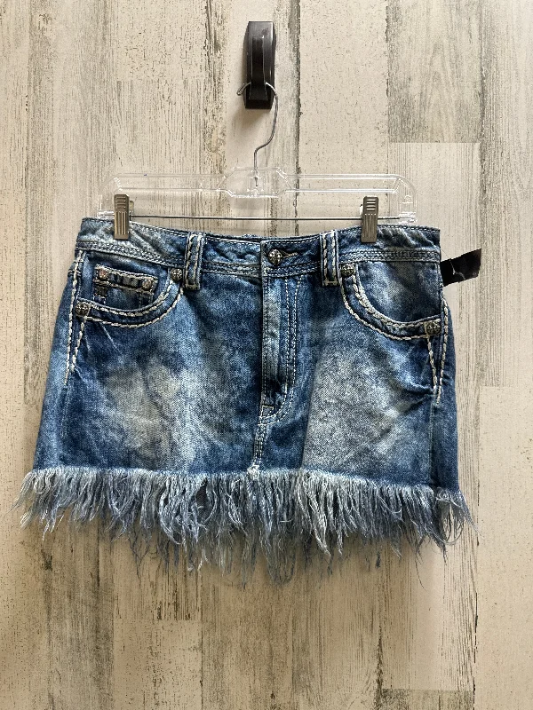 women's velvet skirtsBlue Denim Skirt Mini & Short Miss Me, Size 6