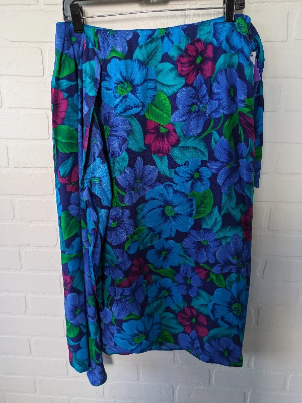 women's button-down high-slit skirts for weddingsBlue & Green Skirt Midi Liz Claiborne, Size 12