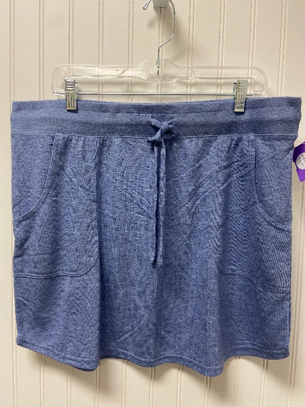 women's zip-up skirtsBlue Skirt Mini & Short Balance Collection, Size 14