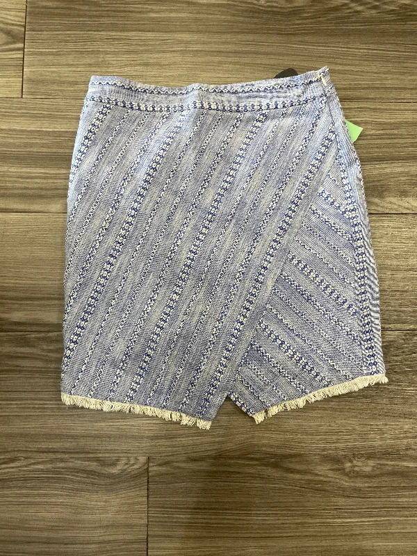 women's eco-friendly checked skirtsBlue Skirt Mini & Short Loft, Size 6