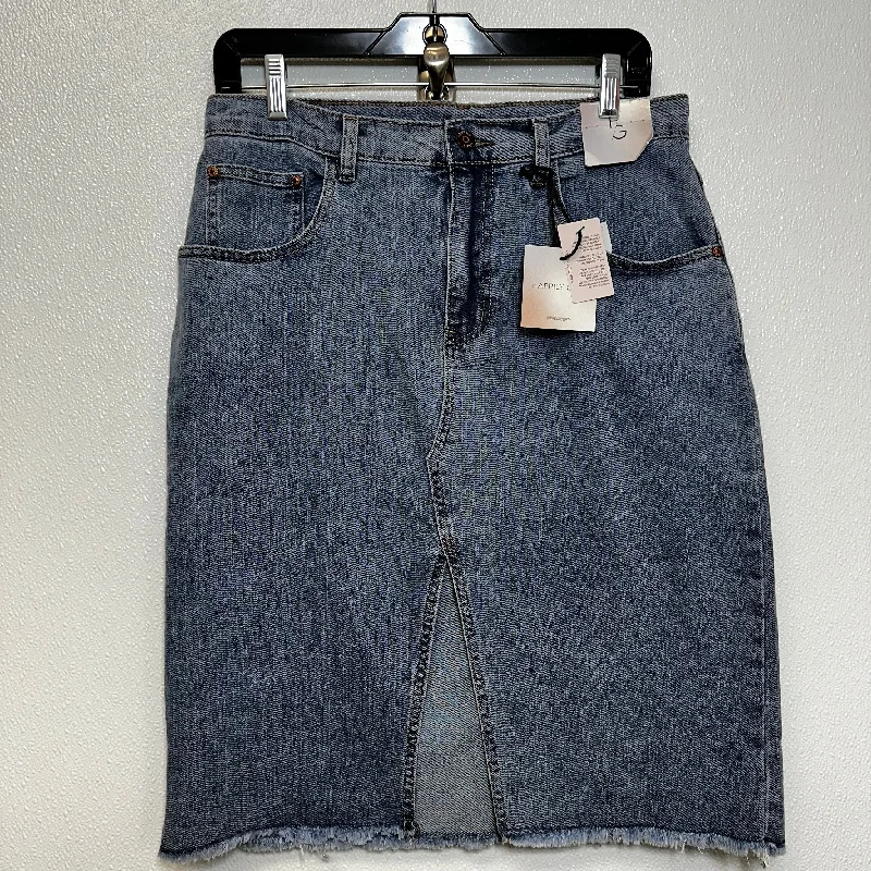 women's high-waisted skirtsDenim Skirt Mini & Short Happily Grey, Size M