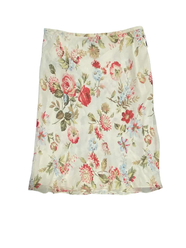 women's party skirtsFloral Print Skirt Midi Ann Taylor, Size 10