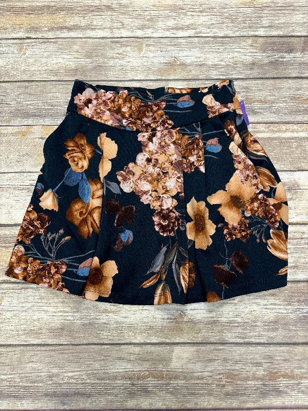 women's high-slit skirtsFloral Print Skirt Mini & Short Potters Pot, Size L