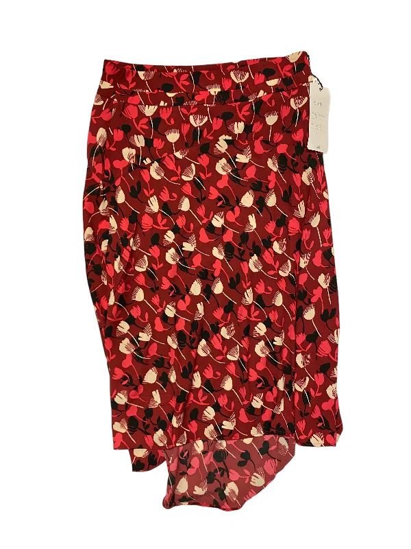 women's chic wrap skirtsMulti-colored Skirt Midi Cabi, Size 8