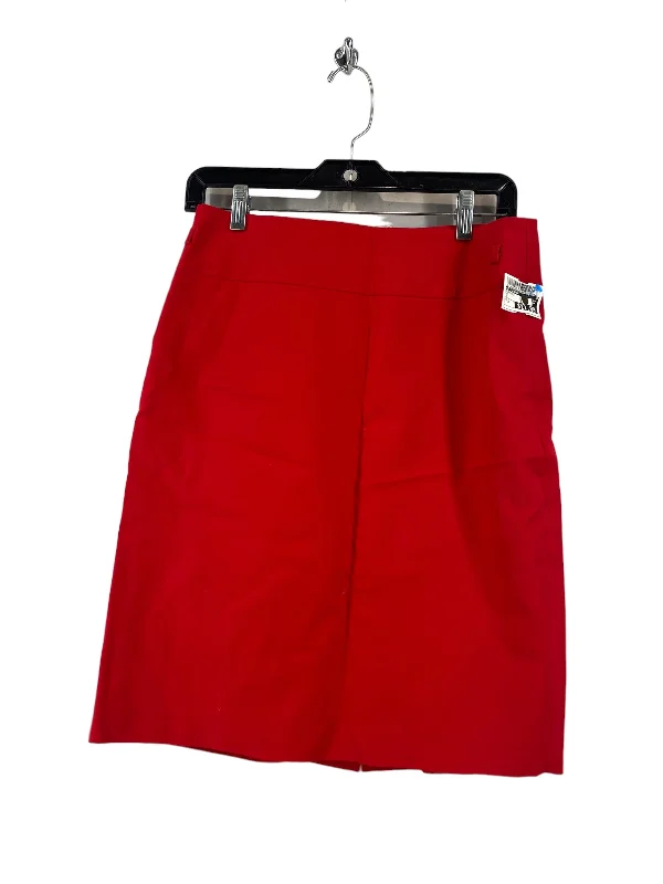 women's fair-trade solid-color skirtsRed Skirt Midi Liz Claiborne, Size 10