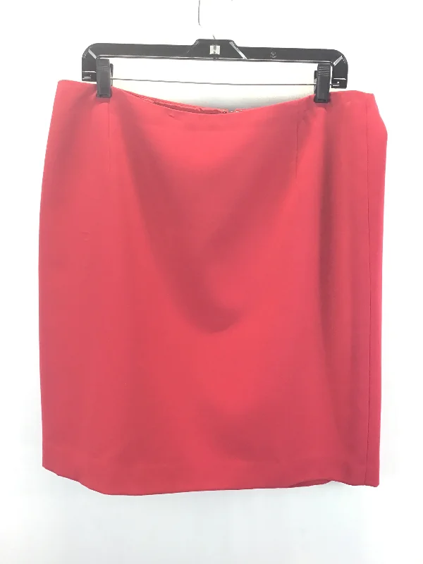 women's versatile work skirtsRed Skirt Midi T Tahari, Size 16