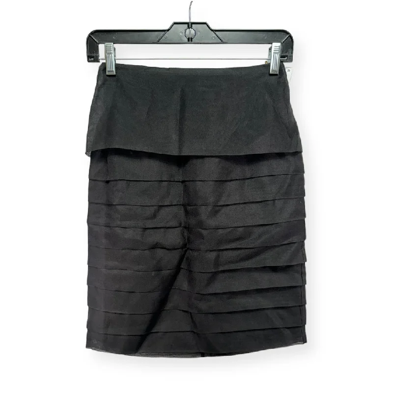 women's cotton skirtsSilk Black Skirt Mini & Short Etcetra, Size 0