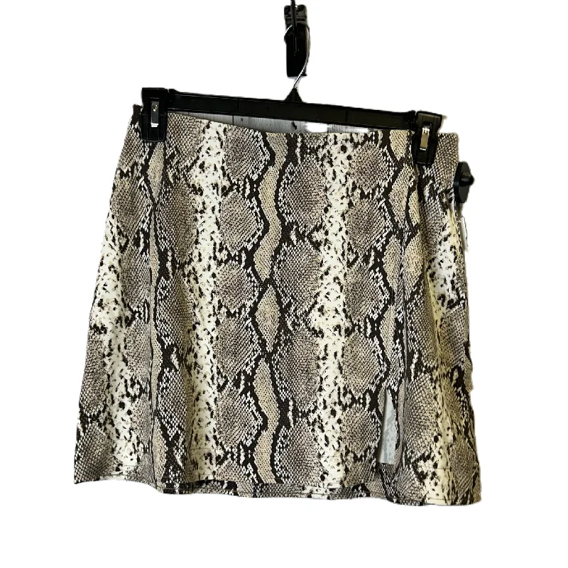 women's breathable cocktail skirtsSnakeskin Print Skirt Mini & Short By H&m, Size: M