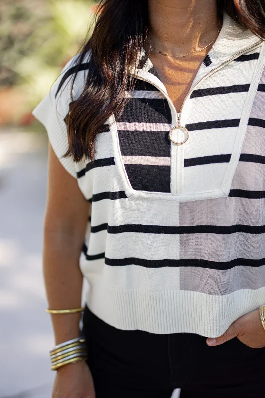 Cheetah Print DressThe Colorblock Stripe Cream Top