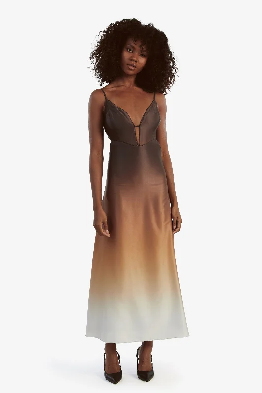 Prom DressKarlotta Slip Dress - Brown Ombre