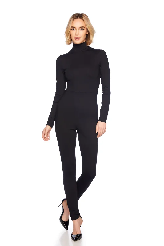 Minimalist Dressmock neck long sleeve jumpsuit