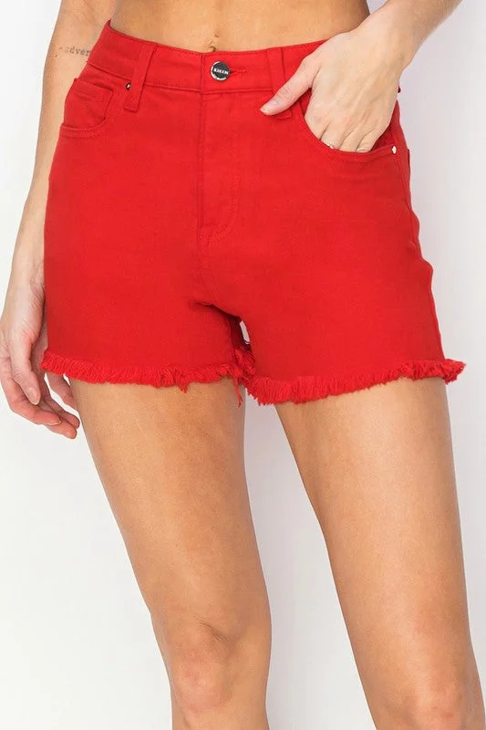 Striped DressFiesta Red Denim Frayed Shorts