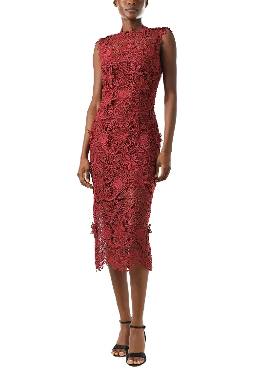 women's statement dressesSleeveless Lace Sheath