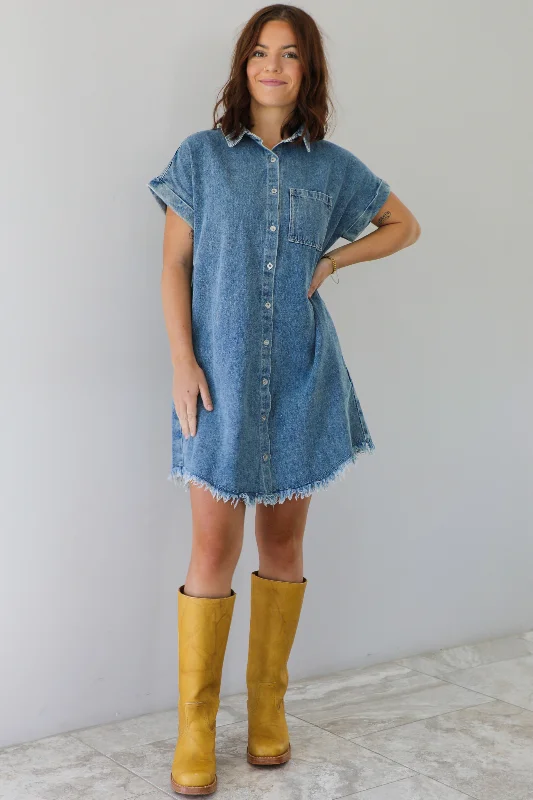 Glitter DressStir Things Up Dress: Denim