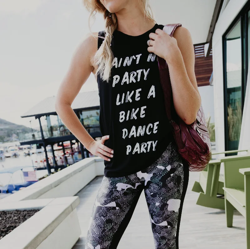 women's tops for those who want to elevate their everyday wear with chic and elegant piecesBike Dance Party Muscle Tank