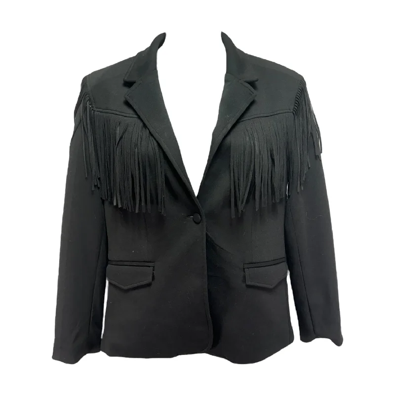 elegant women's coatsFringe Blazer By Blanknyc In Black, Size: M