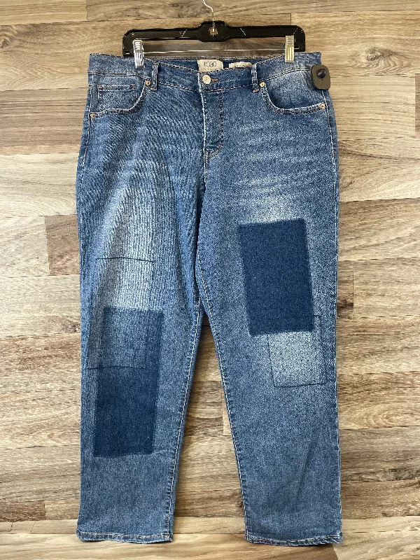 Jeans Boyfriend By Logo In Blue Denim, Size: 14