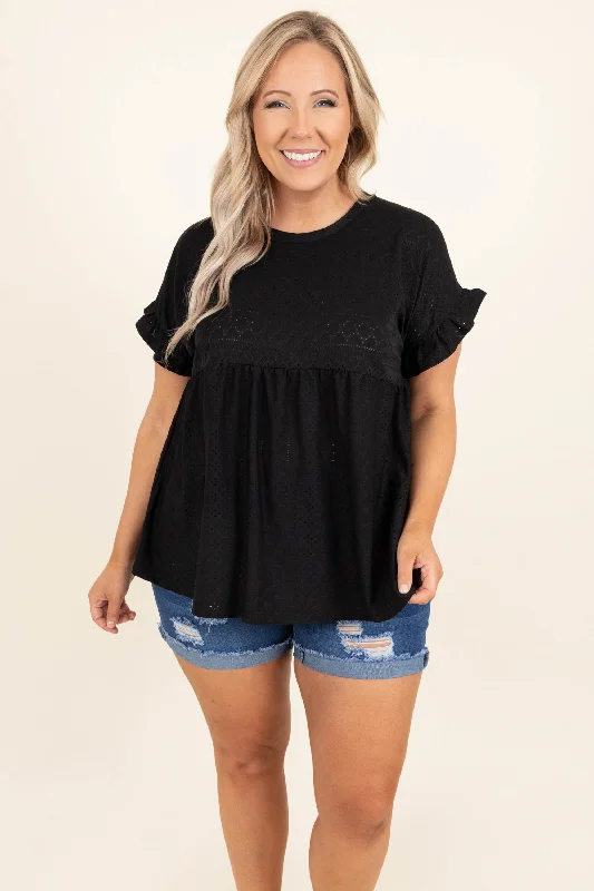 women's tops with cinched waistsMy Lovin' And You Top, Black