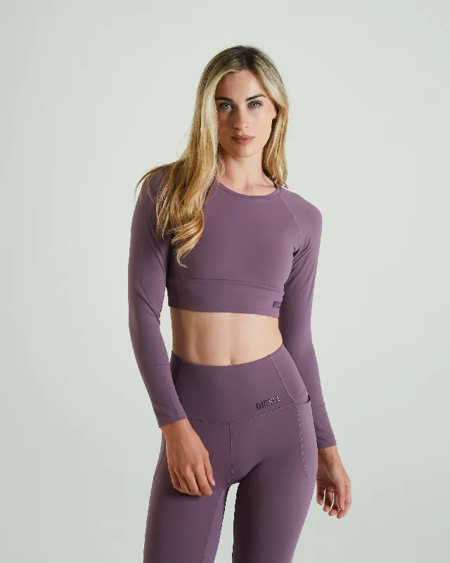 women's tops with cinched waistsRapid Ls Top Heather Purple