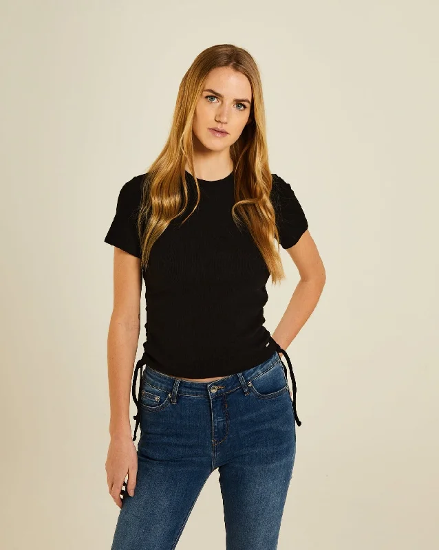 women's tops with geometric patternsEbba T-Shirt Black