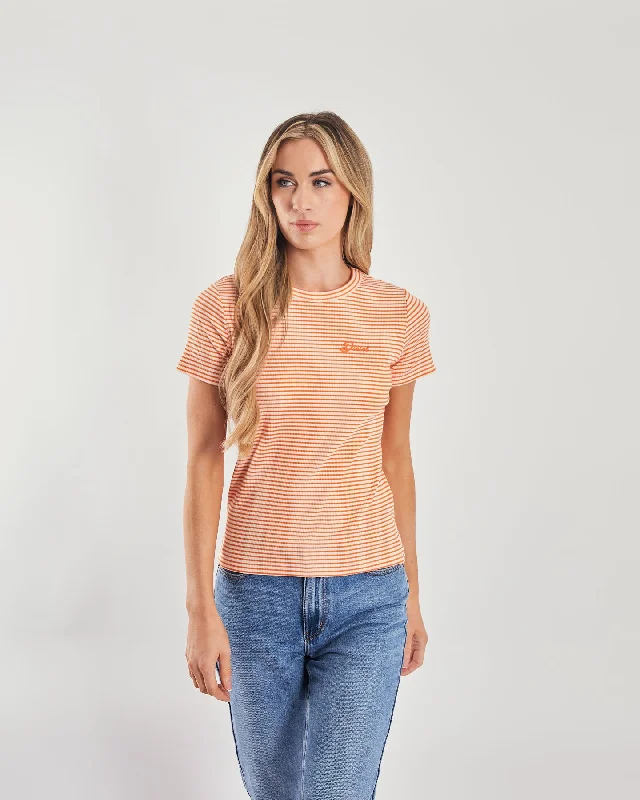 three-quarter sleeve women's topsHelga T-Shirt Orange Sorbet