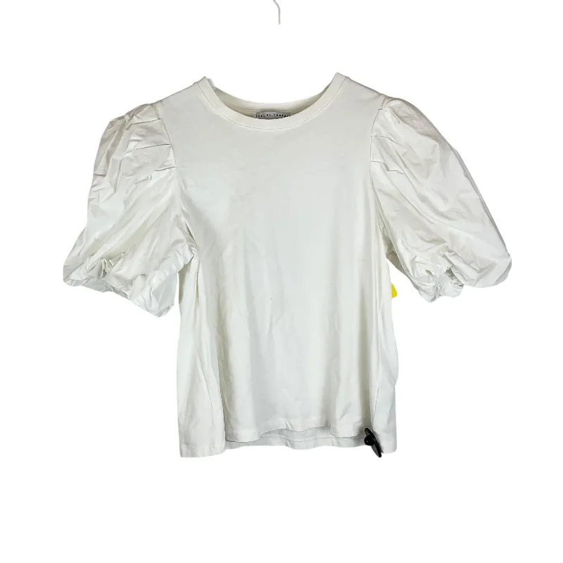 women's tops for those who love to dress up their casual looks with stylish topsTop Short Sleeve By English Factory In White, Size: M