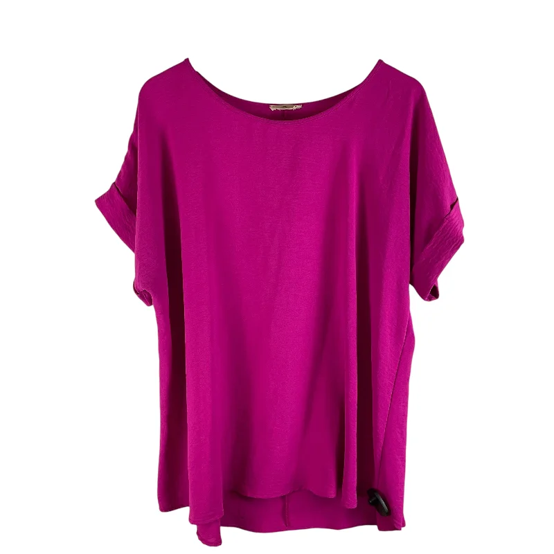 women's tops for those who want to add a pop of color to their outfitsTop Short Sleeve By Entro In Pink, Size: L