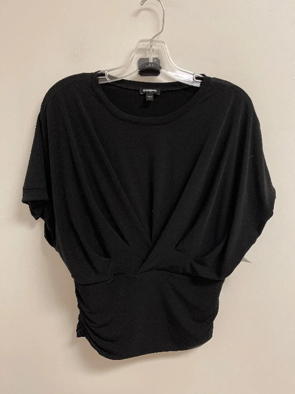 women's tops for those who want to make a bold fashion statement with their choice of topsTop Short Sleeve By Express In Black, Size: M