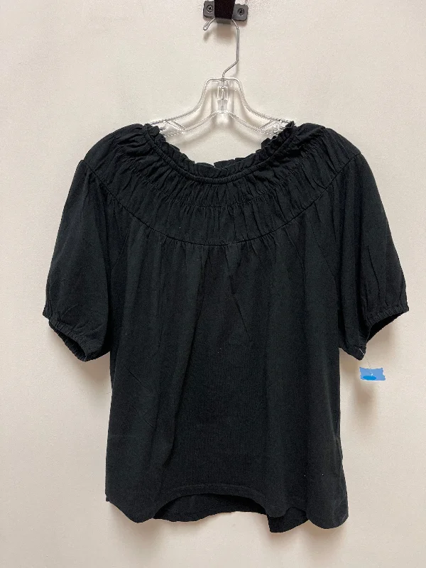 plus-size women's topsTop Short Sleeve By J. Crew In Black, Size: L