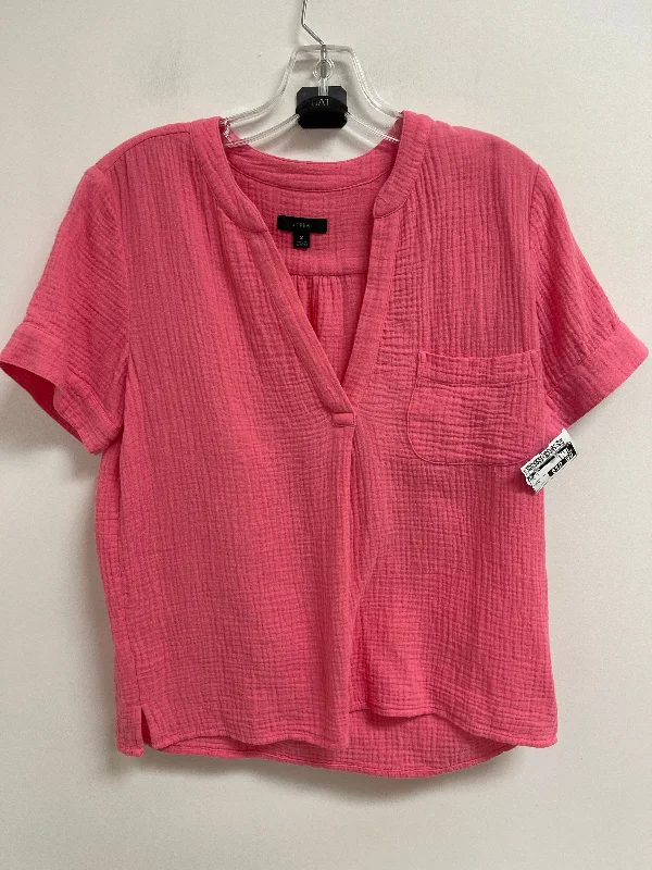 women's tops for maximalist fashion loversTop Short Sleeve By J. Crew In Pink, Size: S