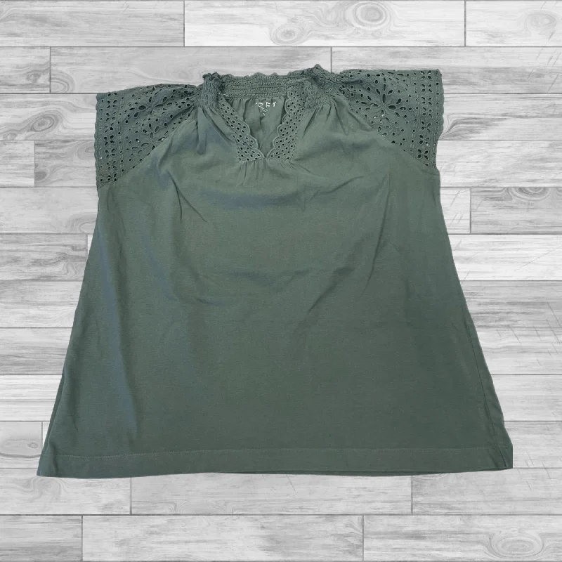 women's tops for smart casual looksTop Short Sleeve By Loft In Green, Size: S