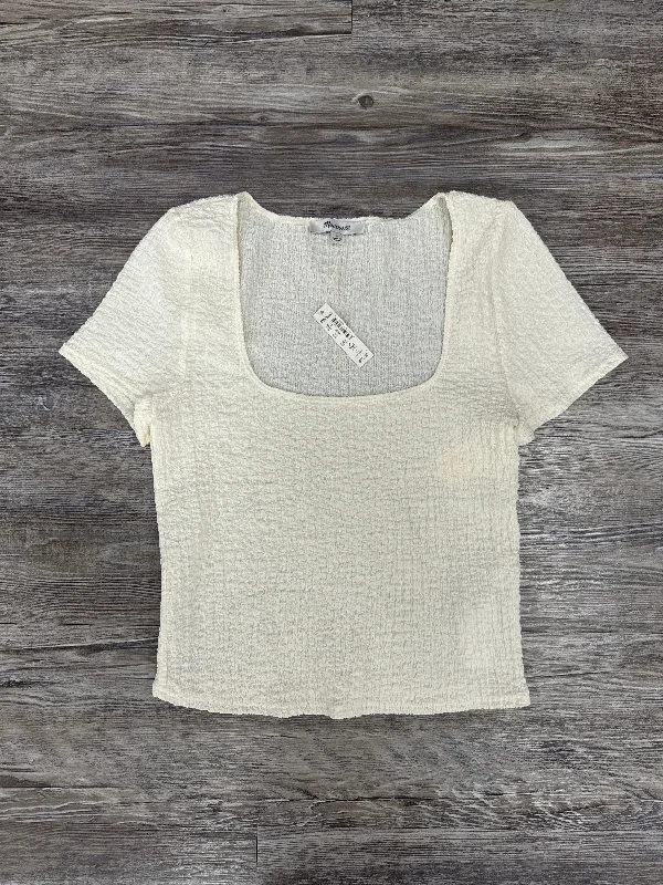 women's tops for those who want to invest in timeless piecesTop Short Sleeve By Madewell In Cream, Size: S