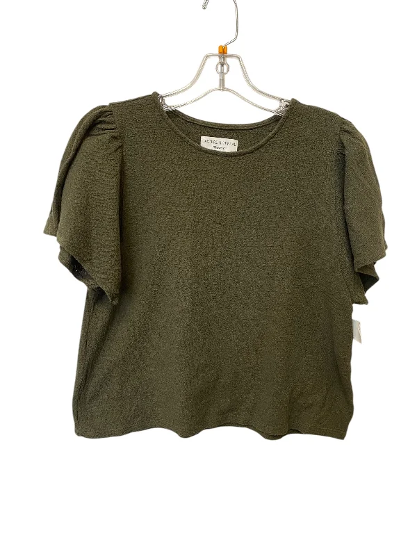 women's tops for vintage fashion enthusiastsTop Short Sleeve By Madewell In Green, Size: S